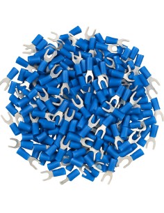 Terminal Horquilla Azul 100u Perno 3,2mm 1,5-2,5mm² 24A