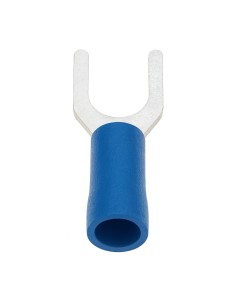 Terminal Horquilla Azul 100u Perno 3,2mm 1,5-2,5mm² 24A 2