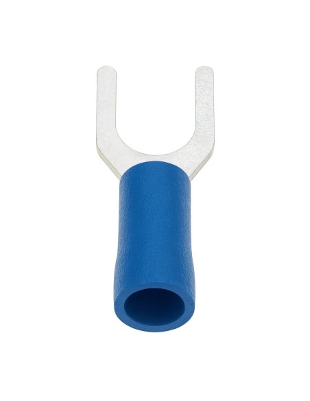 Terminal Horquilla Azul 100u Perno 3,2mm 1,5-2,5mm² 24A