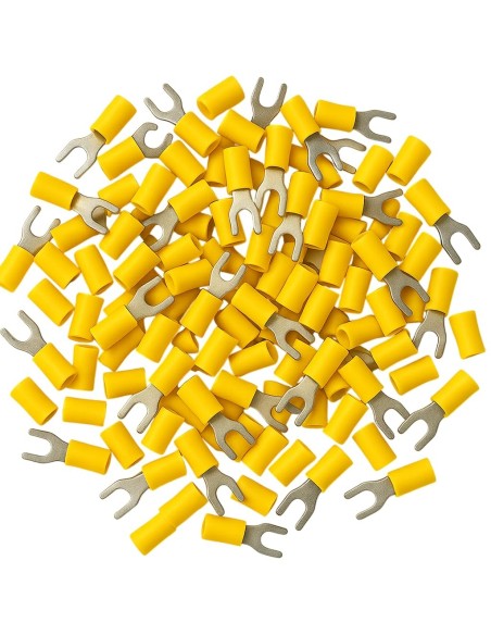 Terminal Horquilla Preaislado Amarillo 5mm 100uds 4-6mm² 36A