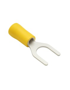 Terminal Horquilla Preaislado Amarillo 100uds Perno 4mm 4-6mm² 36A 2