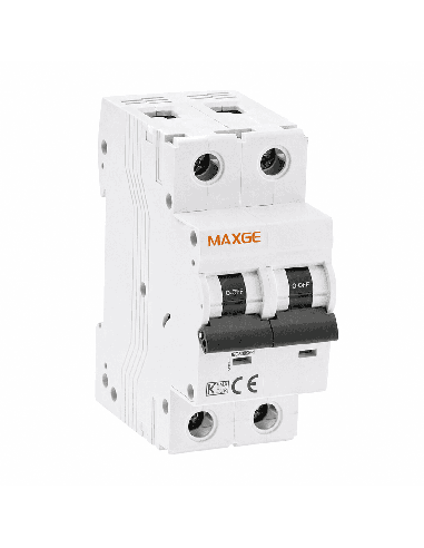 Interruptor Magnetotérmico Vivienda 2P 63A 6kA Curva C Maxge