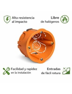 Caja Empotrar Simple Pladur 67x45mm ABS IK07 IP20 Famatel 2