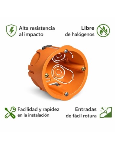 Caja Empotrar Simple Pladur 67x45mm ABS IK07 IP20