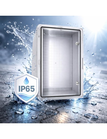 Armario  Estanco 600x400x200MM IP65 IK08 ABS con Puerta Transparente