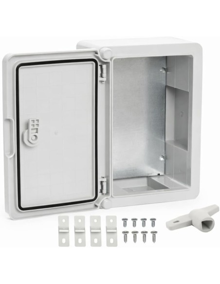 Armario Eléctrico Estanco 200x300x130 IP65 IK08 ABS con Puerta Gris