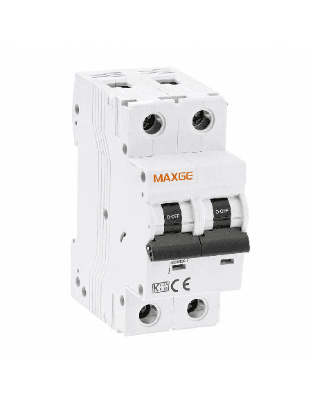 Interruptor Magnetotérmico Residencial 2P 25A 6kA Curva C Maxge