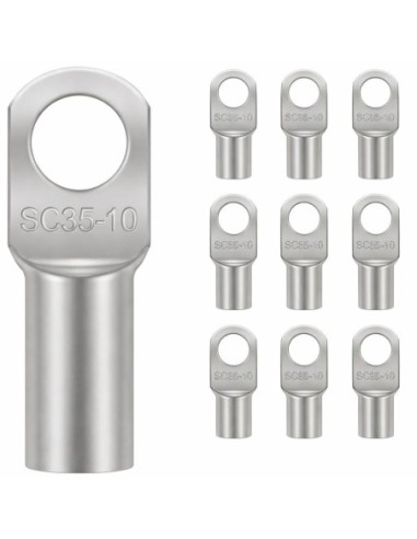 Terminal Tubular Cobre 35mm² Ojal M10 x10 Batería Coche Moto