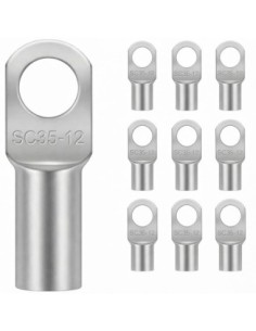Terminal Tubular Cobre 35mm² Ojal M12 10Uds Batería Coche Moto
