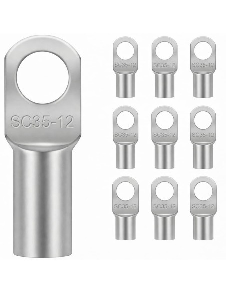 Terminal Tubular Cobre 35mm² Ojal M12 x10 Batería Coche Moto