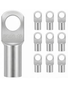 Terminal Tubular Cobre 50mm² Ojal M10 x10 Batería Coche Moto