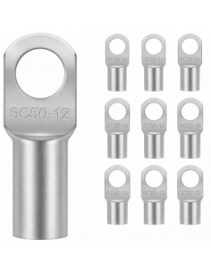 Terminal Tubular Cobre 50mm² Ojal M12 x10 Batería Coche Moto