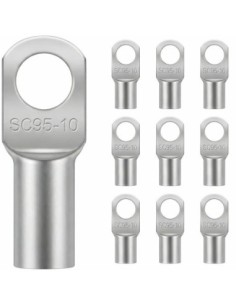 Terminal Tubular Cobre 95mm² Ojal M10 10 Uds para Crimpado