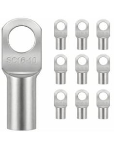 Terminal Tubular 16mm² Ojal M10 SC16-10 Cobre x10 Batería