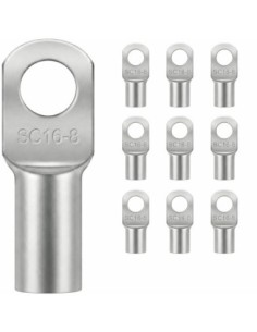Terminal Tubular 16mm² Ojal M8 SC16-8 Cobre x10 Batería