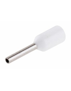 Punteras Huecas Aislantes Blanca 0,5mm² 100uds para Crimpado