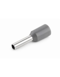 Punteras Huecas Aislantes Gris 0,75mm² para Crimpado 100uds