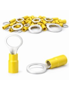 Terminal Anillo Amarillo Redondos M10 4-6mm² Preaislado 100uds