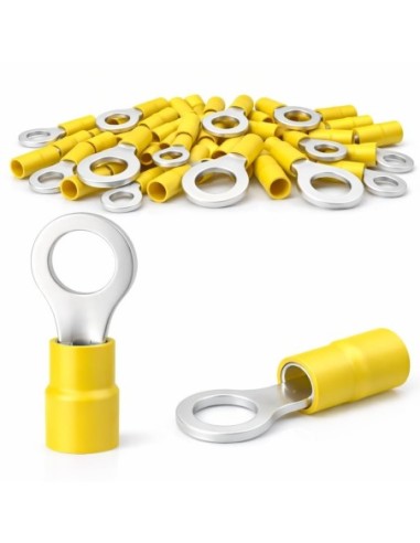 Terminal Anillo Amarillo M6 4-6mm² Preaislado 100uds